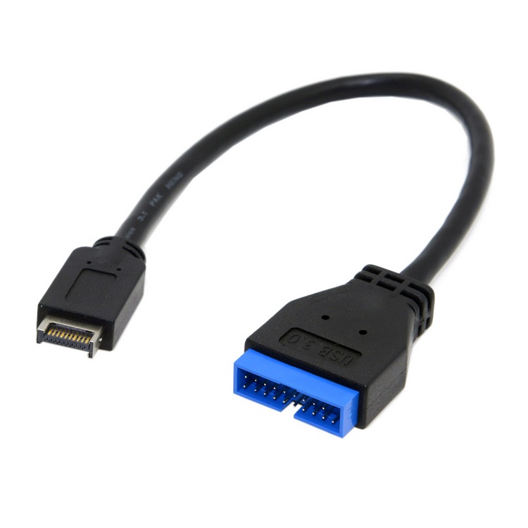 主板Type-E USB3.1迷你20Pin转USB3.0 20Pin19Pin主板插针转接线