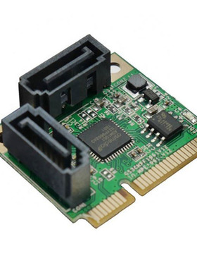 minipcie转sata扩展卡半高mPCIE转两口sata硬盘接口转接卡群辉