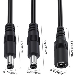 22#铜DC5521 DC5525 一分二1母转2公Y型分路器电源线带304开关线