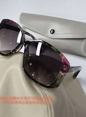 大脸不规则偏光浅色太阳镜