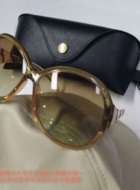 大脸韩版偏光渐进不规则太阳镜