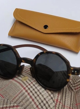 偏光太阳镜复古防紫外线个性圆框