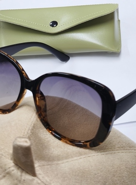 时尚椭圆形偏光墨镜女款高级感防紫外线UV400欧美风外近视太阳镜