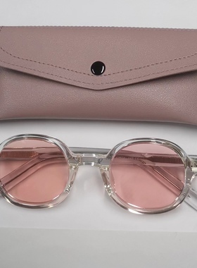 板材偏光ins透明近视太阳镜