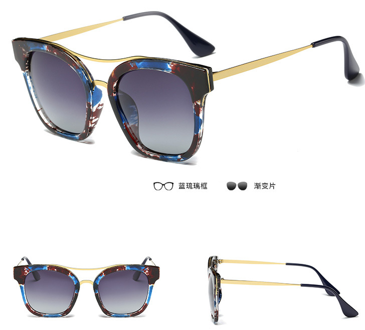 猫眼偏光蝶形小脸太阳镜