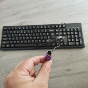 圆头圆口老式ps2电脑外接键盘有线办公打字台式机PS2圆孔电脑键盘