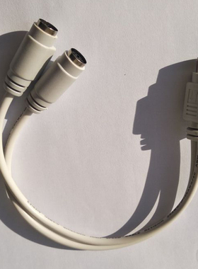 PS2一分二转键盘/鼠标圆口转接线工控机ps2转接线扫描枪PS2转接线