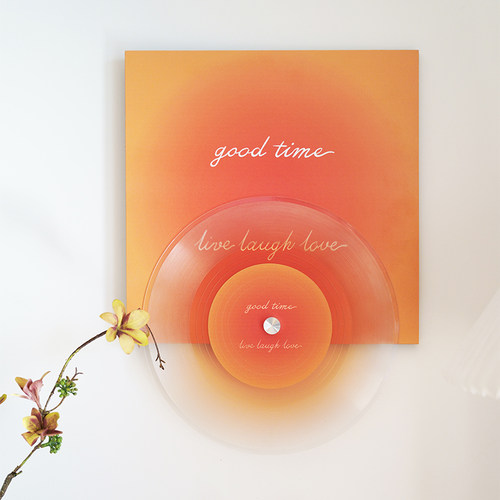 落日氛围感彩胶ins唱片装饰画