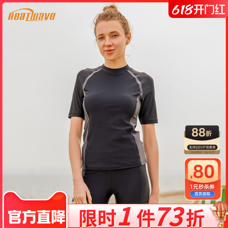 热浪妈妈泳衣女2026年新款保守中老年遮肚大码分体加肥加大游泳装