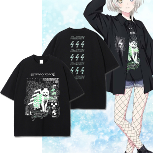 BanG Dream!It’s MyGO动漫联名乐奈同款秋季长袖印花圆领打底T恤