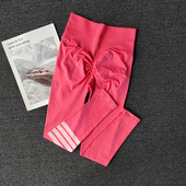 透气跑步训练健身裤 修身 女速干高腰瑜伽裤 外贸尾货运动提臀紧身裤