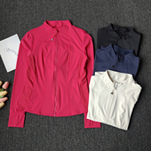 瑜伽服外套女修身 骑行户外普拉提服 防风立领显瘦跑步运动健身长袖