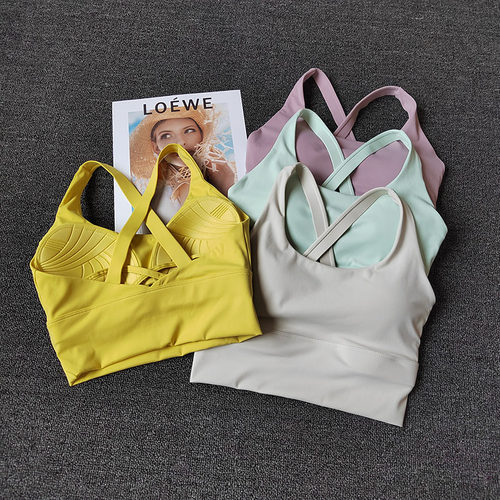 防震一体式背心式瑜伽文胸