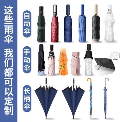 雨伞定制图案广告伞定做自动伞折叠伞礼品晴雨伞logo印字雨伞刻字