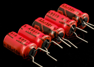 nichicon尼吉康老款 2.2UF一对价 红袍发烧音频耦合电容50V3.3UF