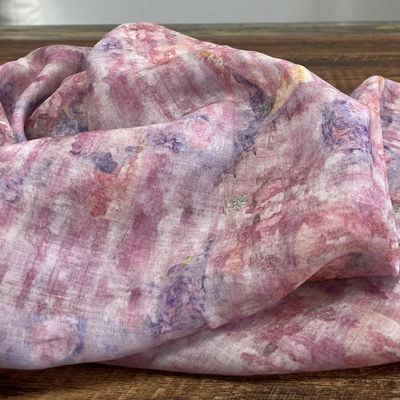 复古印花数码印花苎麻透气舒服