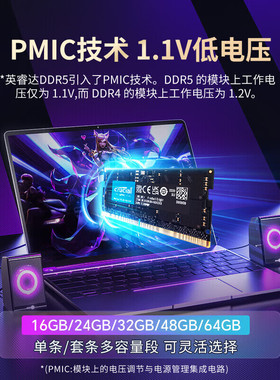 Crucial英睿达 16GB DDR5 5600MB笔记本内存条 正品保证 神舟拆机