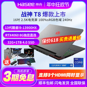 Hasee/神舟RTX40608G独显游戏本