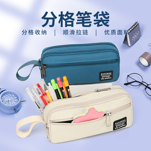 防水笔袋帆布大容量小众