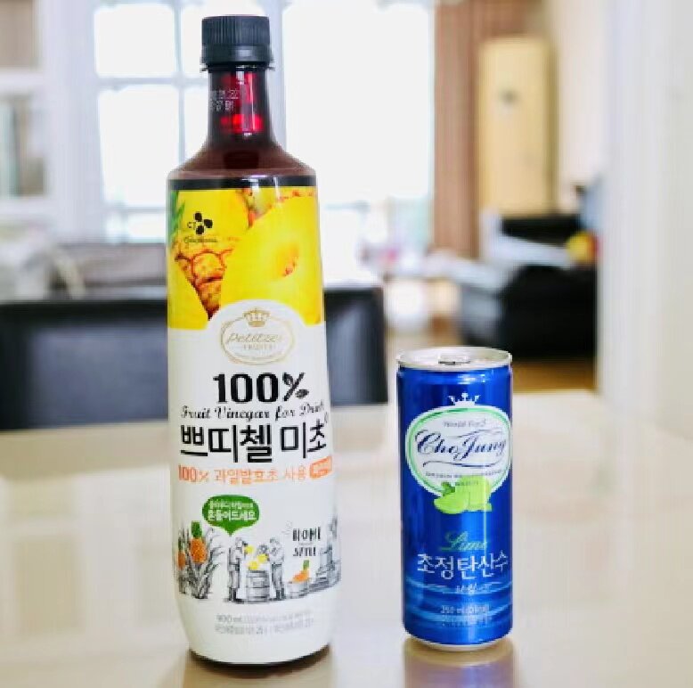 韩国果醋希杰cj菠萝醋水果醋cj果醋菠萝啤酒醋菠萝饮料兑烧酒醋