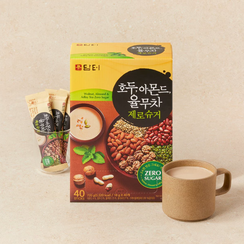 韩国进口丹特扁桃仁核桃薏米粉0糖谷物粉混合谷物粉速溶冲泡饮品
