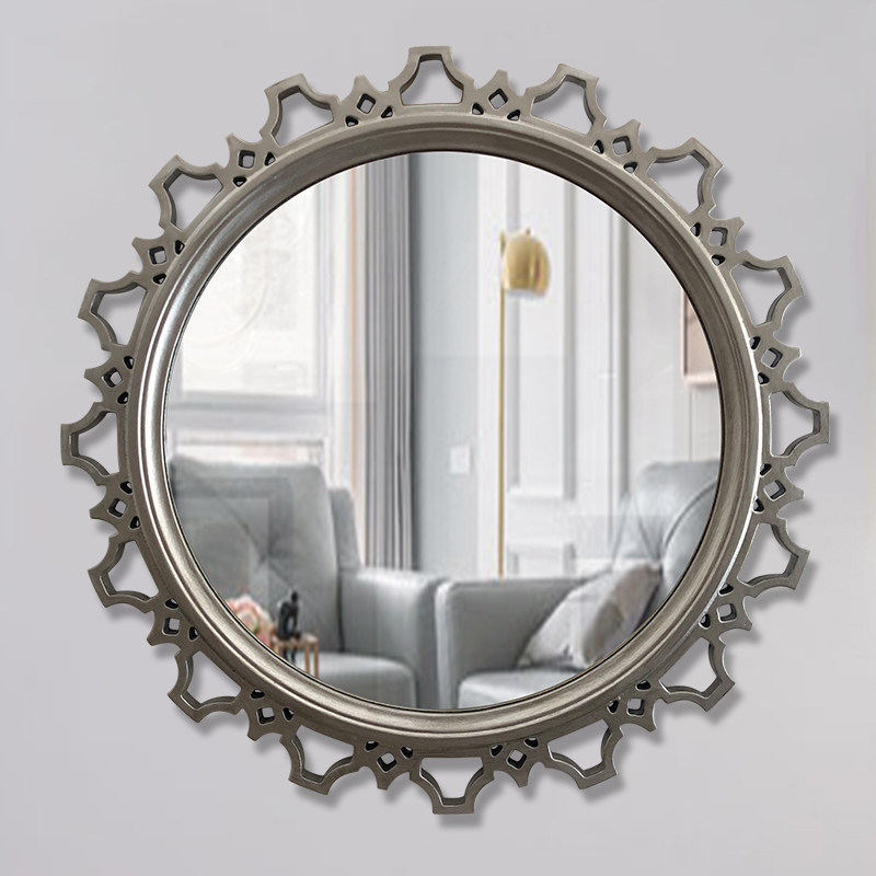 欧式复古艺术酒店洗手墙面壁挂镜玄关壁炉软装大师设计定制装饰镜