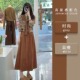 秋冬温柔系穿搭女2024新款 别致显瘦拼接毛衣高腰百搭半身裙