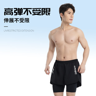 游泳裤 泳裤 平角大码 防尴尬2025新款 专业温泉泳衣游泳全套 男士
