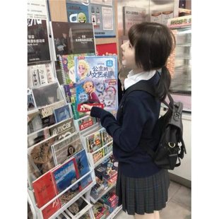 川岛私立 毛衣秋冬套头原创凛凛格裙套装 JK套装 针织衫 女 长袖