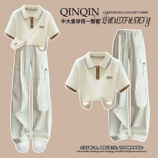 一整套多巴胺穿搭又酷又飒工装 学院风减龄POLO衫 2025超火夏装