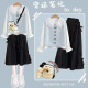 高中生娃娃少女2025春秋新款 甜美半身裙 学生学院针织马甲衬衫