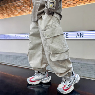 2025新款 春秋款 中大儿童春装 休闲运动裤 子 男童工装 男孩春季 裤