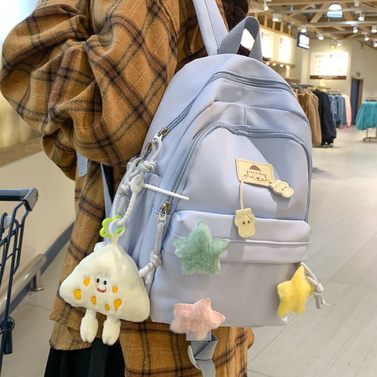 日系ins大容量风软妹可爱少女双肩包书包大学生轻便妈咪包背包女