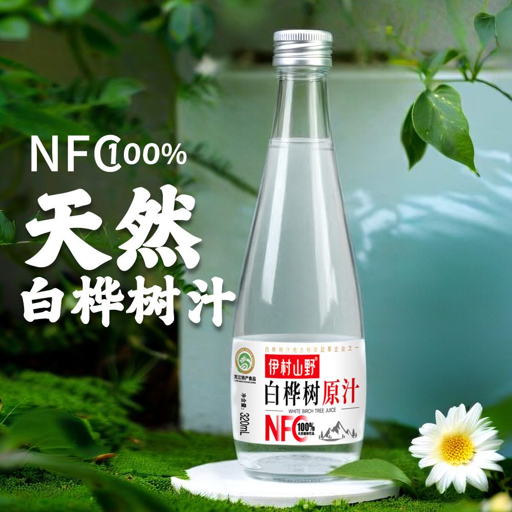 伊村山野100%桦树汁NFC桦树原汁饮品伊春桦树汁原液植物饮料礼盒
