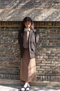 裳裳者华 曲奇 明制宋制格纹混搭改良短比甲两片裙旋裙日常汉服