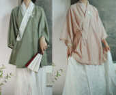 裳裳者华 对穿交短衫 云裳 原创日常春夏秋刺绣花提花暗纹明制半袖