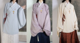 裳裳者华 泠泠 明制暗纹直领大襟交领琵琶袖短衫袄夹衣春秋汉服