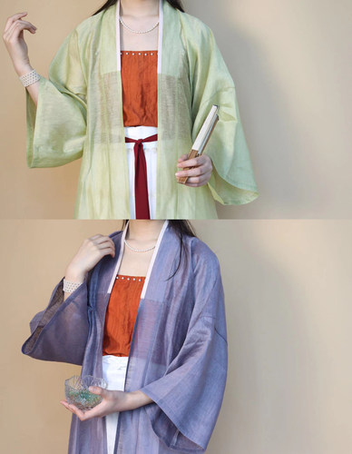 裳裳者华春夏秋天丝亚麻折领衫