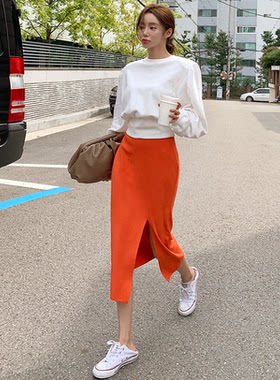 半身裙一步裙中长款设计感小众