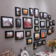 实木质感照片墙装 饰相框组合挂墙创意客厅背景相簿墙免打孔相片墙