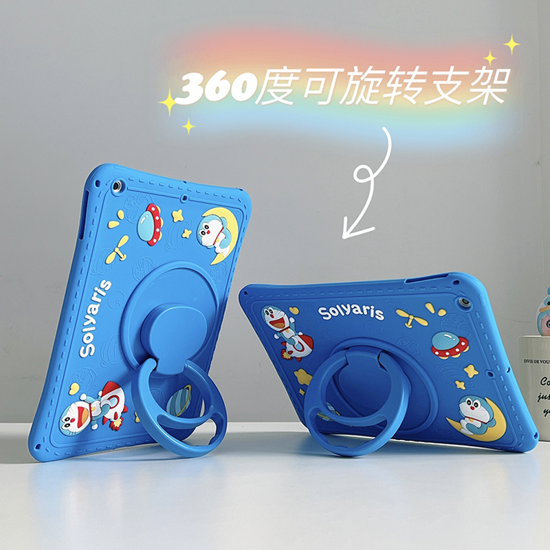 360度旋转ipad保护套9代10.2平板壳2017/2018硅胶air2女生可爱pro