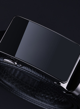 男士自动扣腰带宽度3.5厘米头层牛皮带工作商务款男式皮带腰带