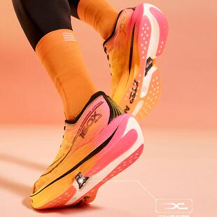 特步160X5.0马拉松跑步鞋 竞速全马半马全掌碳板上班全黑色跑步鞋