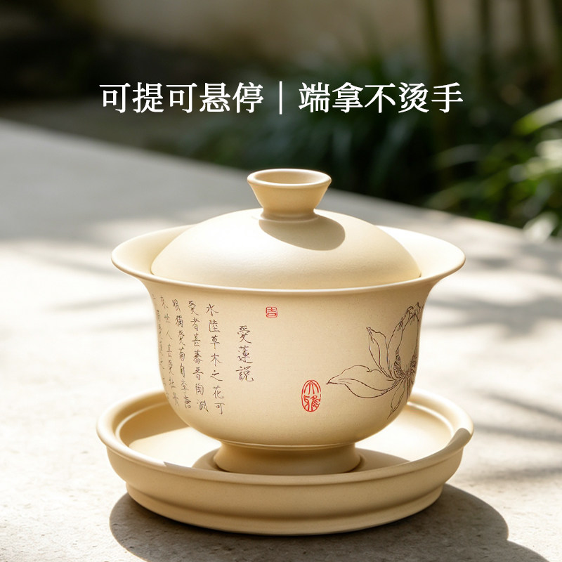 烫手不要钱/薄胎/悬停盖碗图片