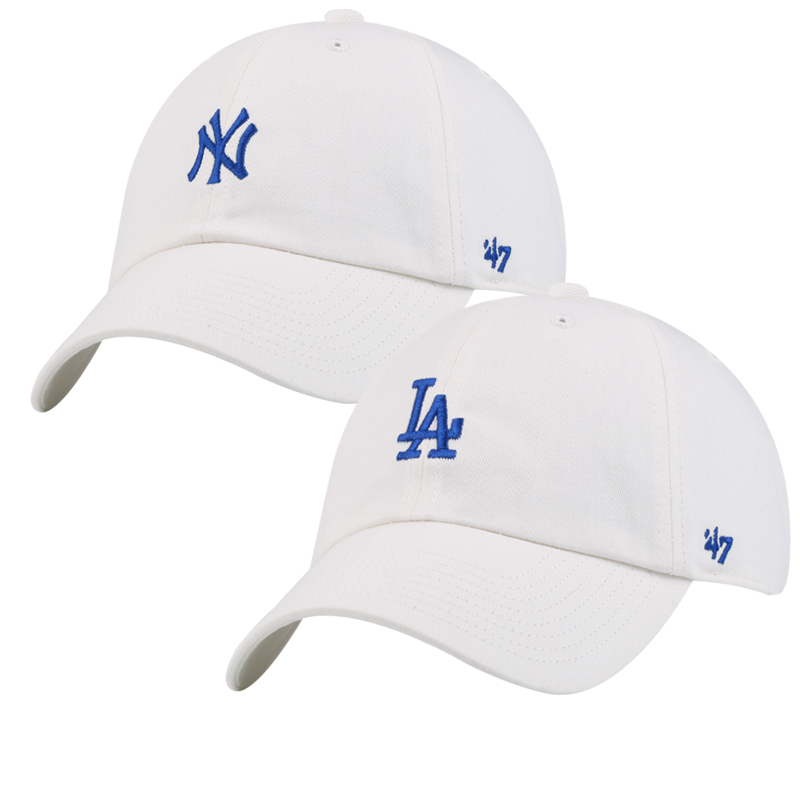 宝蓝色MLB黑色防晒百搭帽显脸小