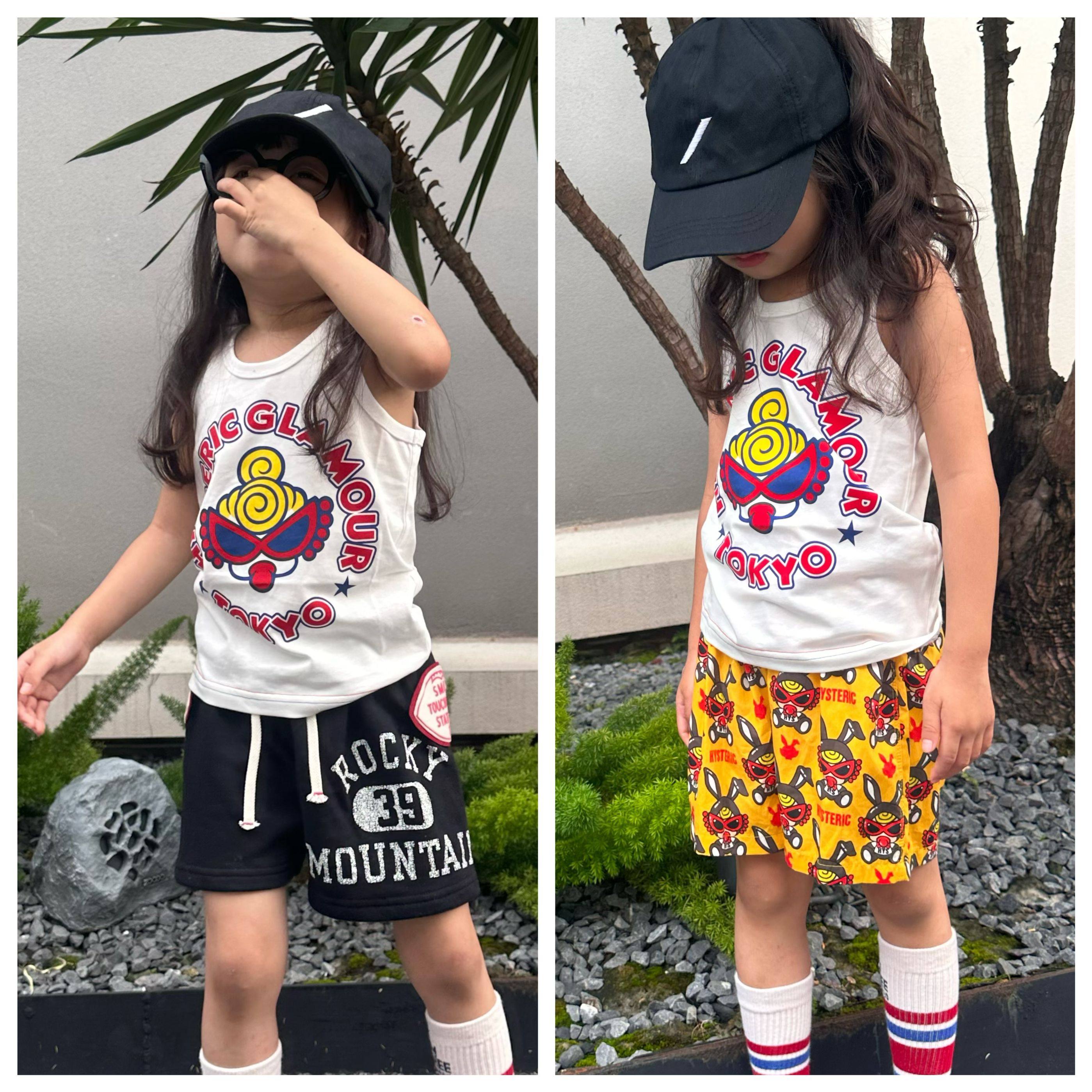 黑超奶嘴童装日系男女童宝宝大头印花夏季棉质背心儿童无袖上衣