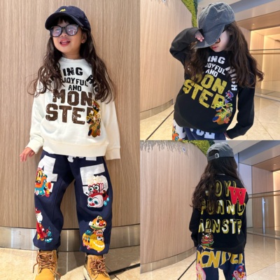 春秋款儿童加绒长袖卫衣