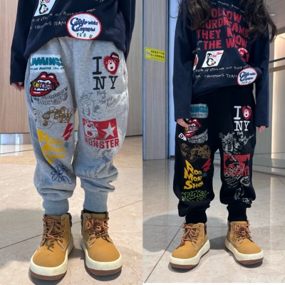 休闲长裤子男女童宝宝卫裤