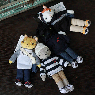 日单 泰裤辣 拽猫公仔原宿不爽猫酷猫玩偶毛绒小挂件包包挂饰礼物