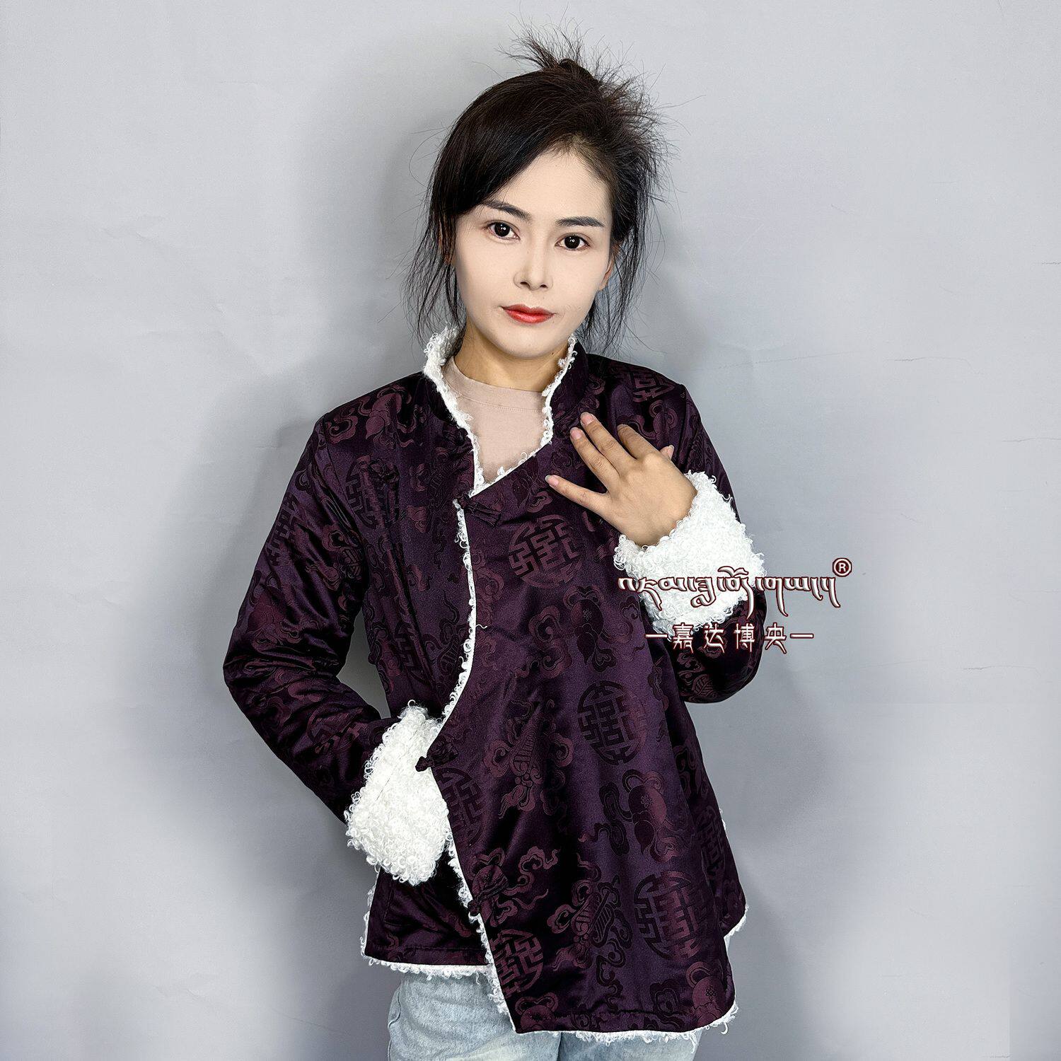 女冬季藏装外套加厚加毛藏服棉衣拉萨服生活装学生休闲藏式厚夹克